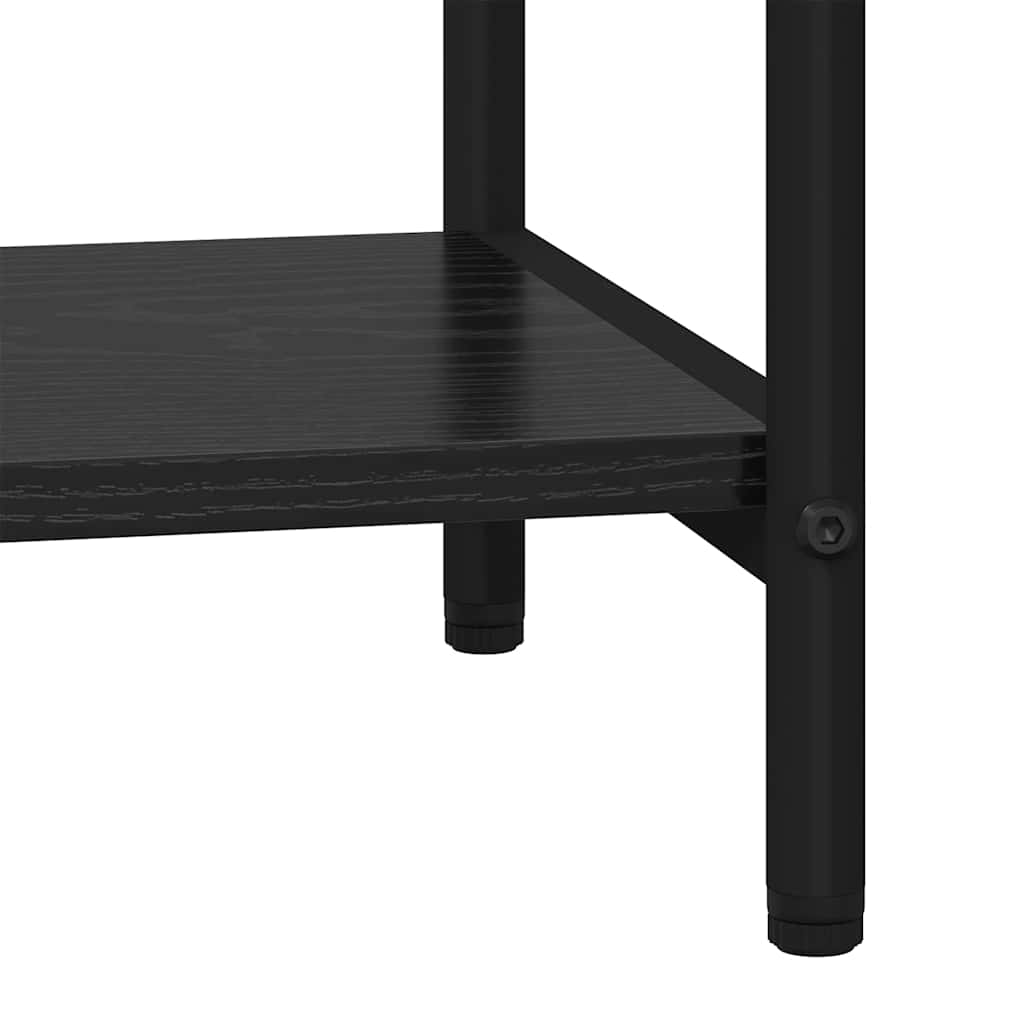 Boekenkast Zwart Eiken 60 x 30 x 183 cm Bewerkt hout is nu te koop bij PeponiXL, paradijselijk wonen!