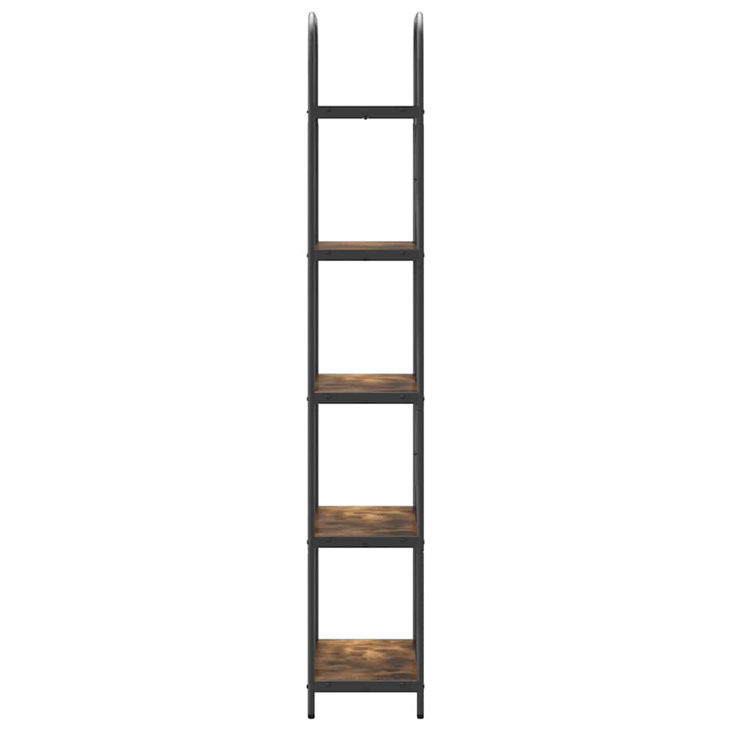 Boekenkast Gerookt eiken 60 x 30 x 183 cm Bewerkt hout is nu te koop bij PeponiXL, paradijselijk wonen!