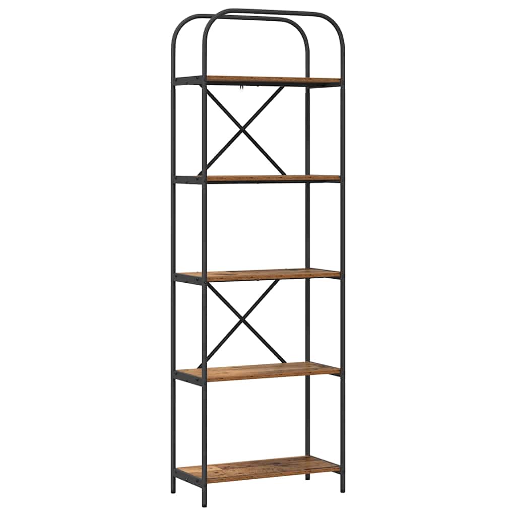 Boekenkast Oudhout 60 x 30 x 183 cm Bewerkt hout is nu te koop bij PeponiXL, paradijselijk wonen!