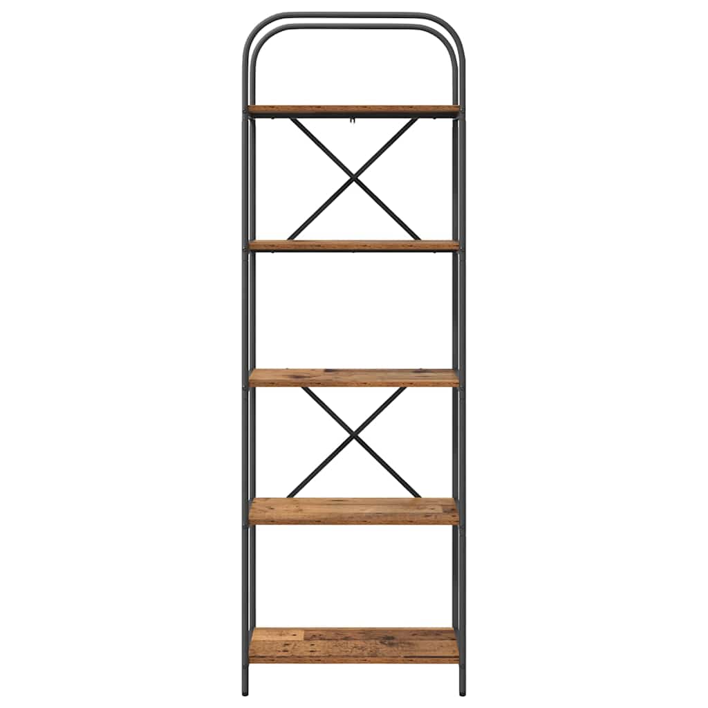 Boekenkast Oudhout 60 x 30 x 183 cm Bewerkt hout is nu te koop bij PeponiXL, paradijselijk wonen!