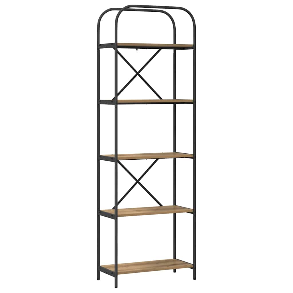 Boekenkast Artisan Eiken 60 x 30 x 183 cm Bewerkt hout is nu te koop bij PeponiXL, paradijselijk wonen!