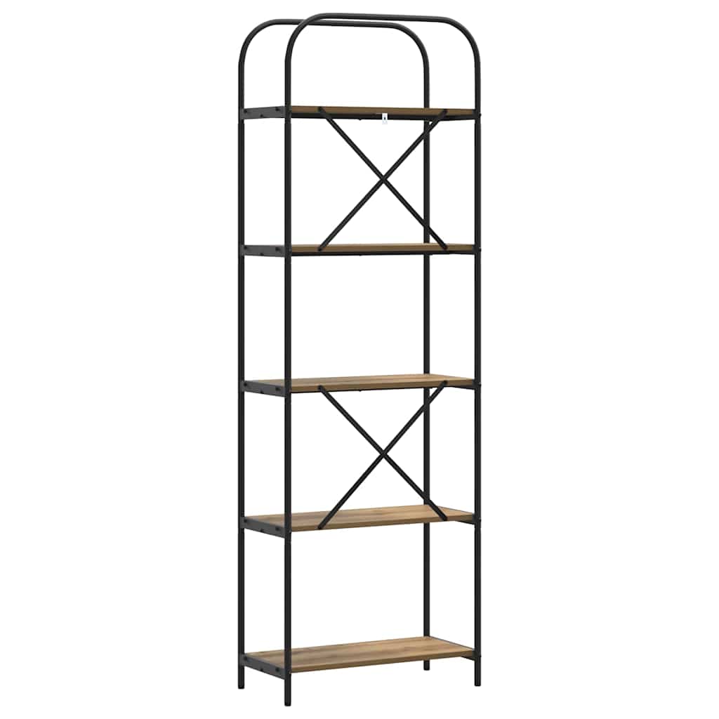 Boekenkast Artisan Eiken 60 x 30 x 183 cm Bewerkt hout is nu te koop bij PeponiXL, paradijselijk wonen!