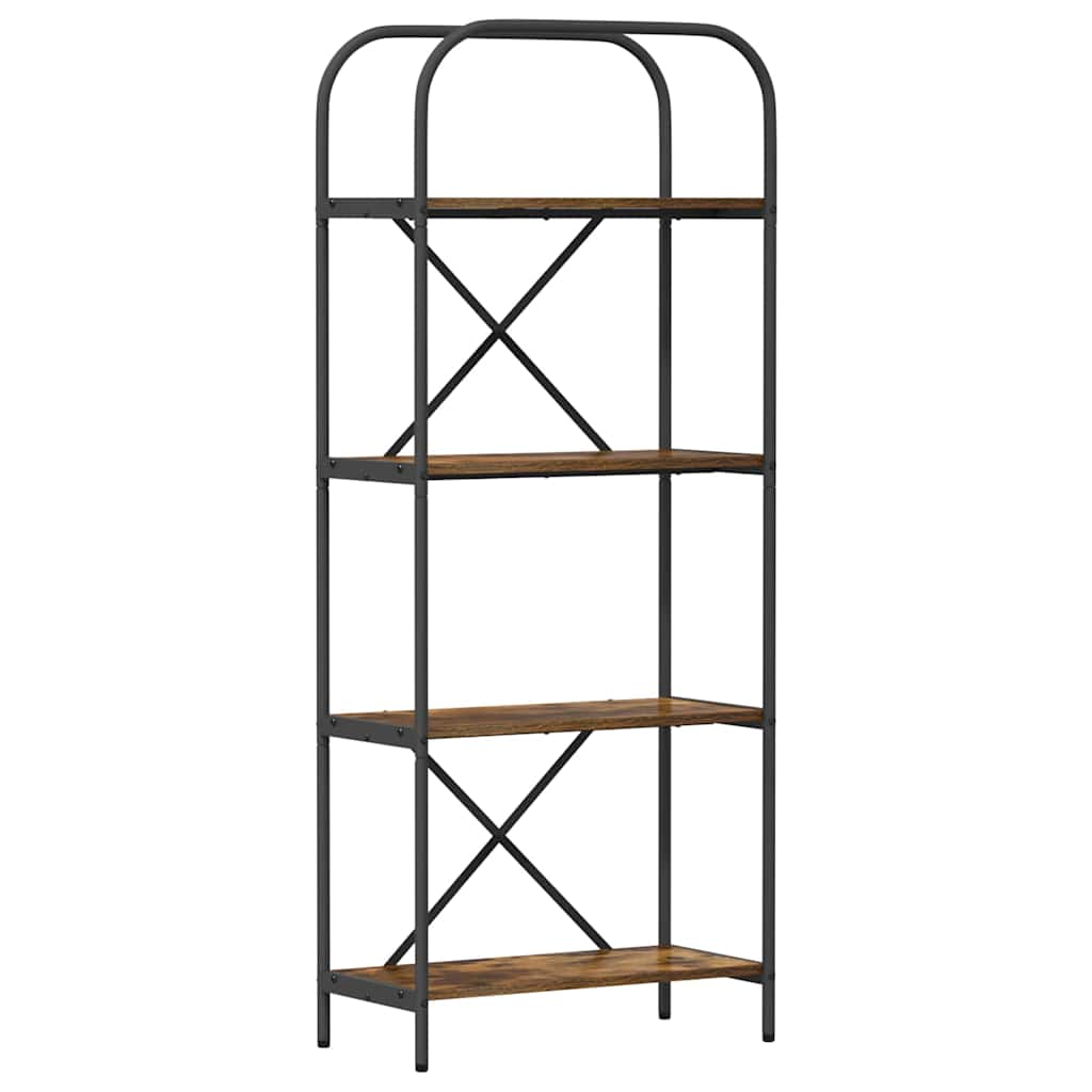 Boekenkast Gerookt eiken 60 x 30 x 146 cm Bewerkt hout is nu te koop bij PeponiXL, paradijselijk wonen!