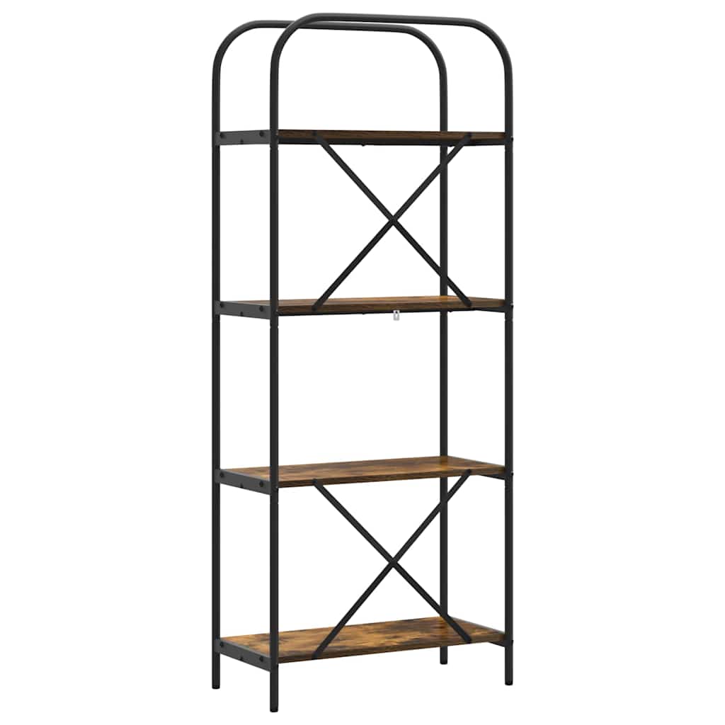 Boekenkast Gerookt eiken 60 x 30 x 146 cm Bewerkt hout is nu te koop bij PeponiXL, paradijselijk wonen!