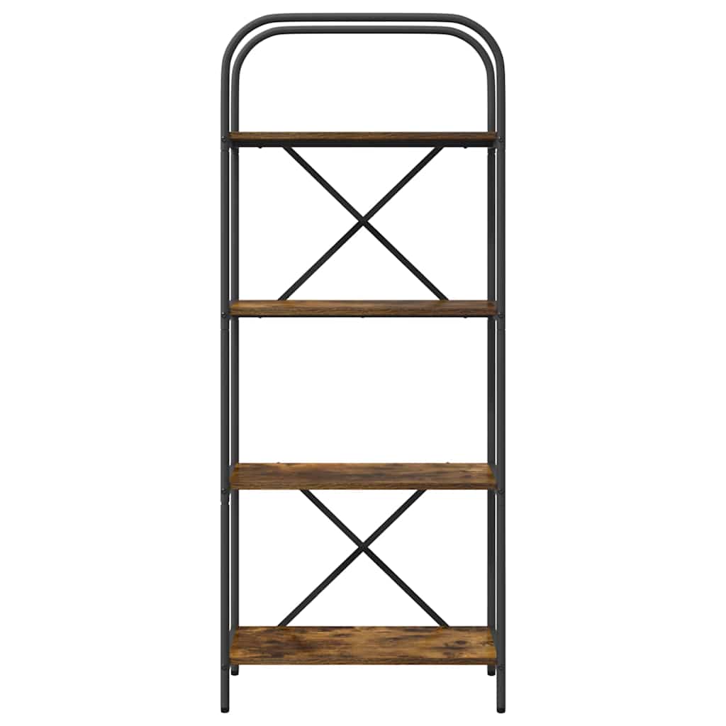 Boekenkast Gerookt eiken 60 x 30 x 146 cm Bewerkt hout is nu te koop bij PeponiXL, paradijselijk wonen!