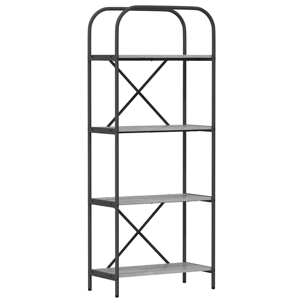 Boekenkast Grijs Sonoma 60 x 30 x 146 cm Bewerkt hout is nu te koop bij PeponiXL, paradijselijk wonen!