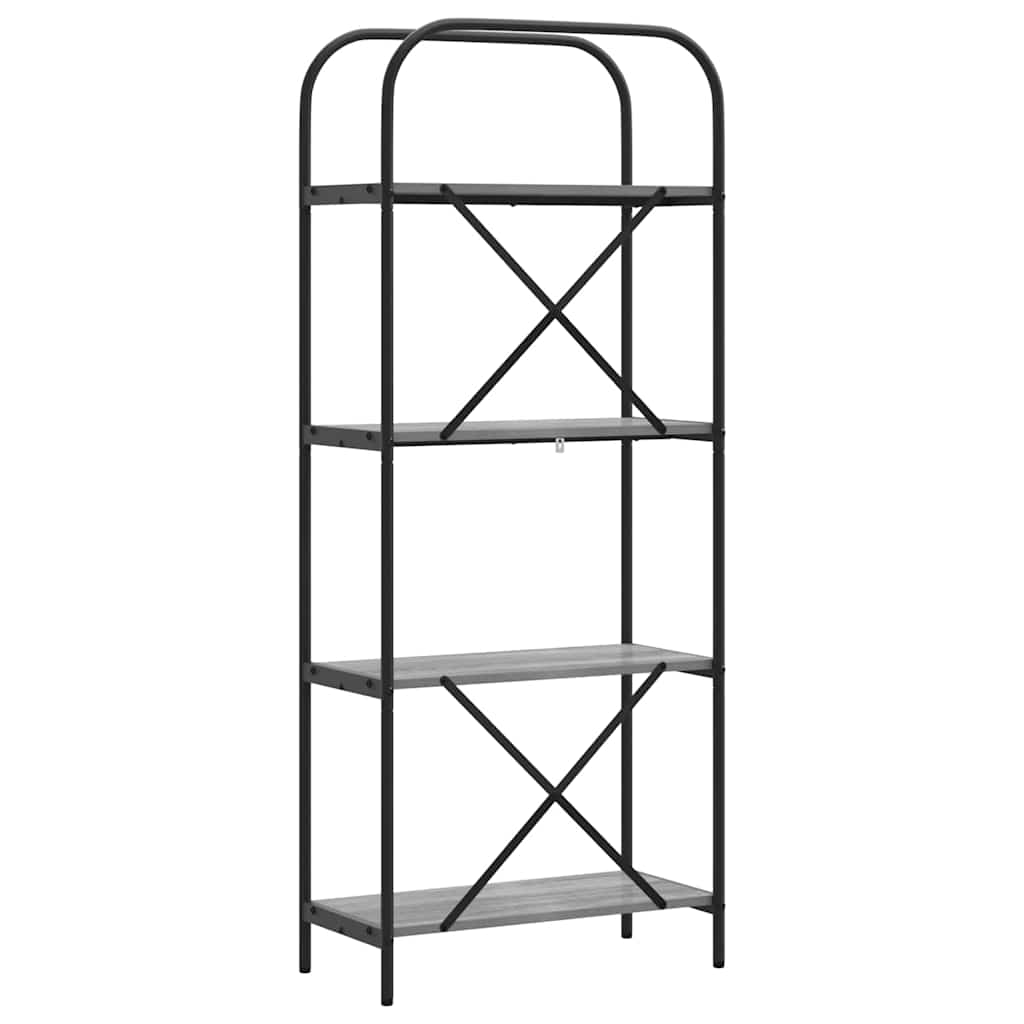 Boekenkast Grijs Sonoma 60 x 30 x 146 cm Bewerkt hout is nu te koop bij PeponiXL, paradijselijk wonen!