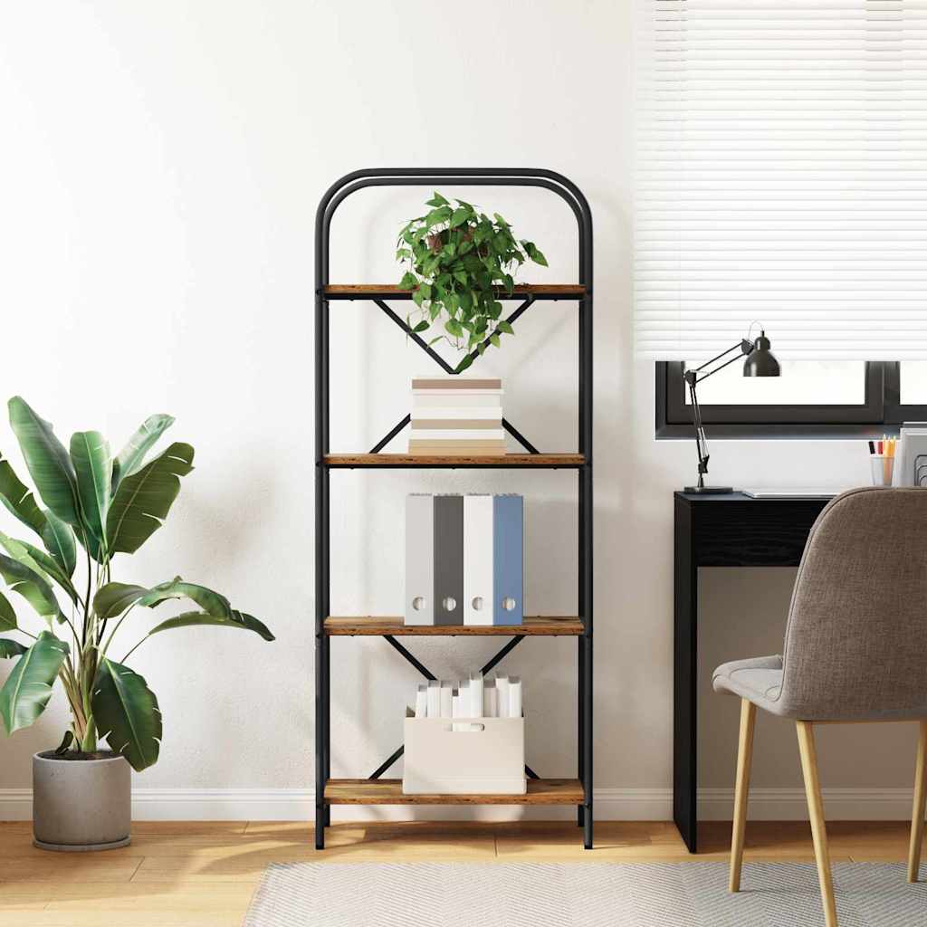 Boekenkast Oudhout 60 x 30 x 146 cm Bewerkt hout is nu te koop bij PeponiXL, paradijselijk wonen!