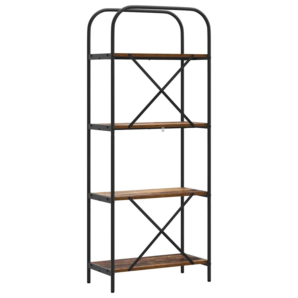 Boekenkast Oudhout 60 x 30 x 146 cm Bewerkt hout is nu te koop bij PeponiXL, paradijselijk wonen!