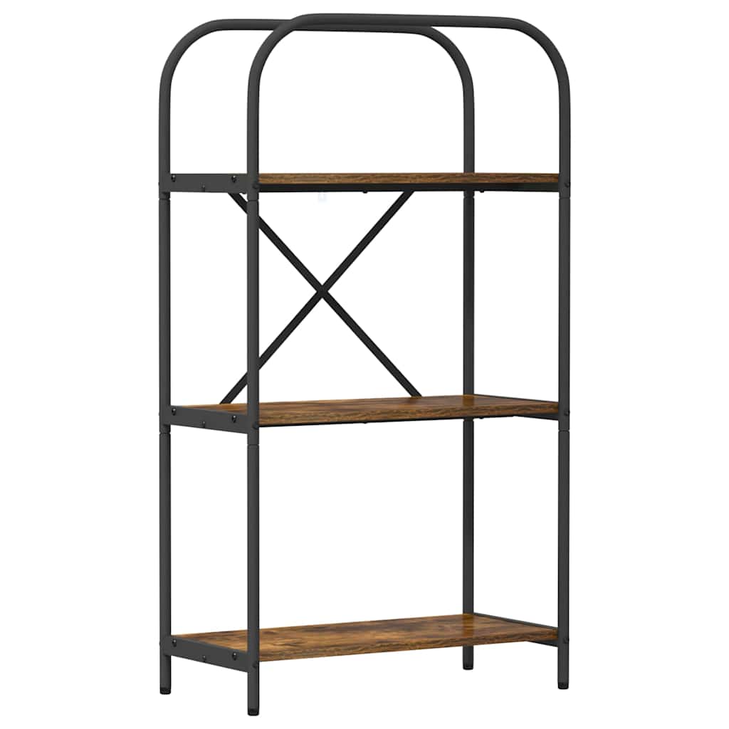 Boekenkast Gerookt eiken 60 x 30 x 109 cm Bewerkt hout is nu te koop bij PeponiXL, paradijselijk wonen!