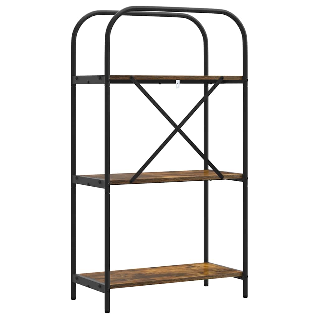 Boekenkast Gerookt eiken 60 x 30 x 109 cm Bewerkt hout is nu te koop bij PeponiXL, paradijselijk wonen!