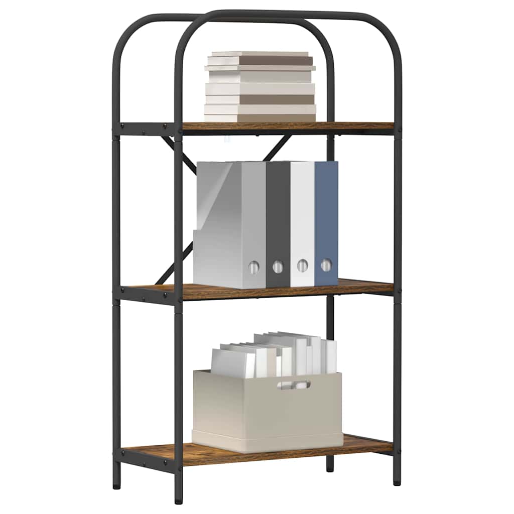 Boekenkast Gerookt eiken 60 x 30 x 109 cm Bewerkt hout is nu te koop bij PeponiXL, paradijselijk wonen!