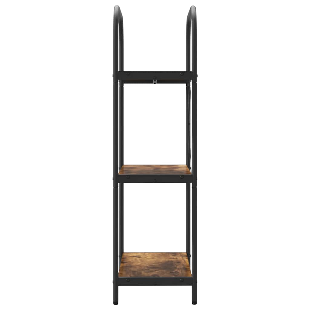 Boekenkast Gerookt eiken 60 x 30 x 109 cm Bewerkt hout is nu te koop bij PeponiXL, paradijselijk wonen!