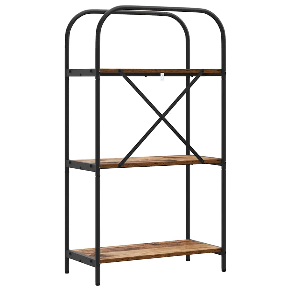 Boekenkast Oudhout 60 x 30 x 109 cm Bewerkt hout is nu te koop bij PeponiXL, paradijselijk wonen!