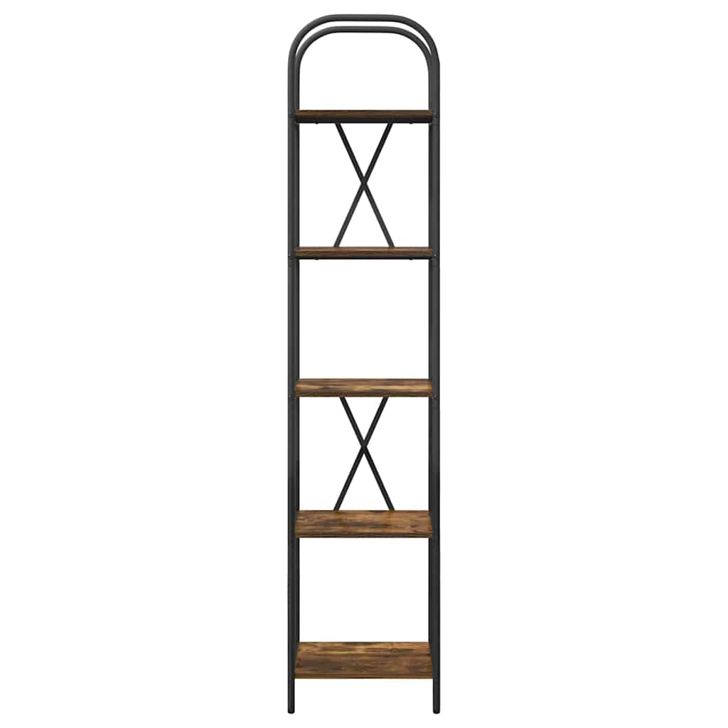 Boekenkast Gerookt eiken 40 x 30 x 183 cm Bewerkt hout is nu te koop bij PeponiXL, paradijselijk wonen!