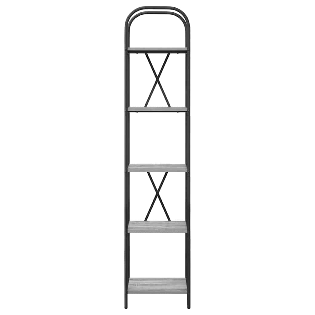 Boekenkast Grijs Sonoma 40 x 30 x 183 cm Bewerkt hout is nu te koop bij PeponiXL, paradijselijk wonen!