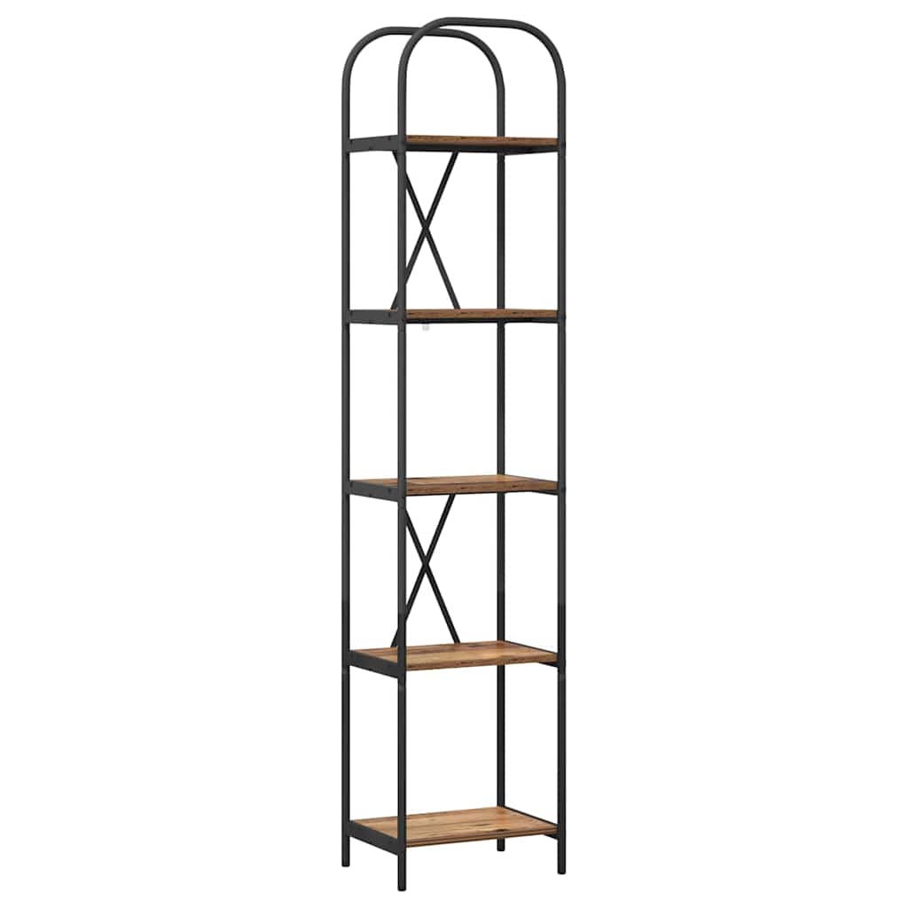 Boekenkast Oudhout 40 x 30 x 183 cm Bewerkt hout is nu te koop bij PeponiXL, paradijselijk wonen!