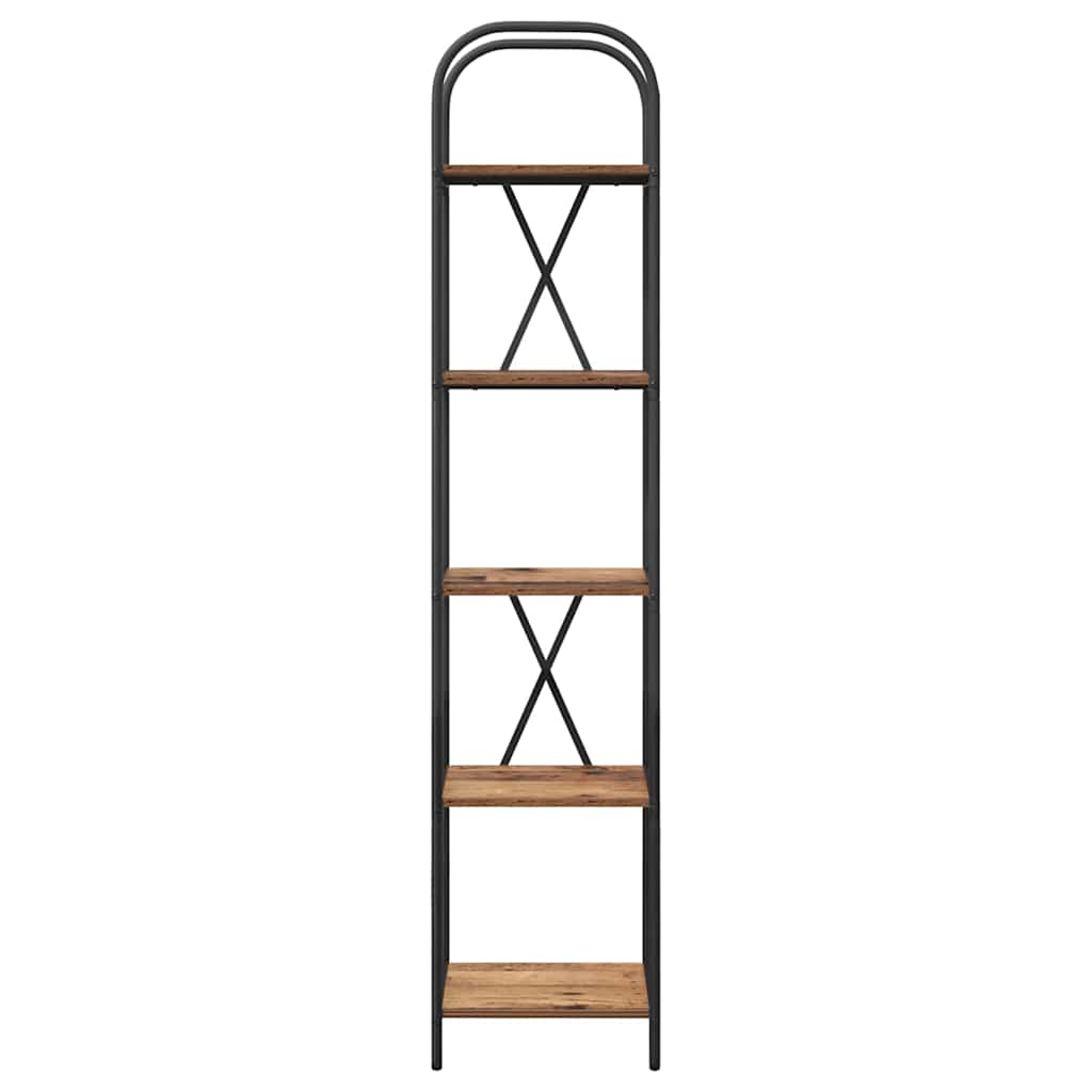 Boekenkast Oudhout 40 x 30 x 183 cm Bewerkt hout is nu te koop bij PeponiXL, paradijselijk wonen!