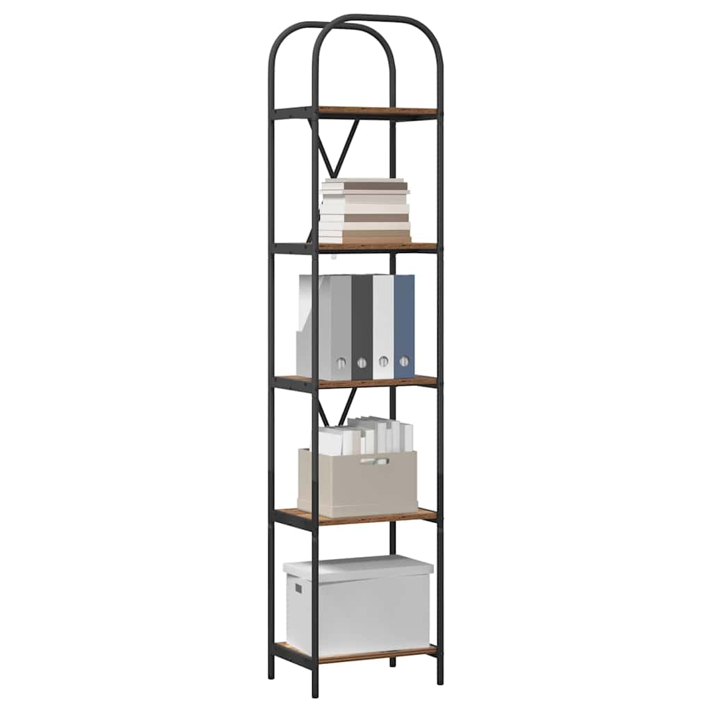 Boekenkast Oudhout 40 x 30 x 183 cm Bewerkt hout is nu te koop bij PeponiXL, paradijselijk wonen!