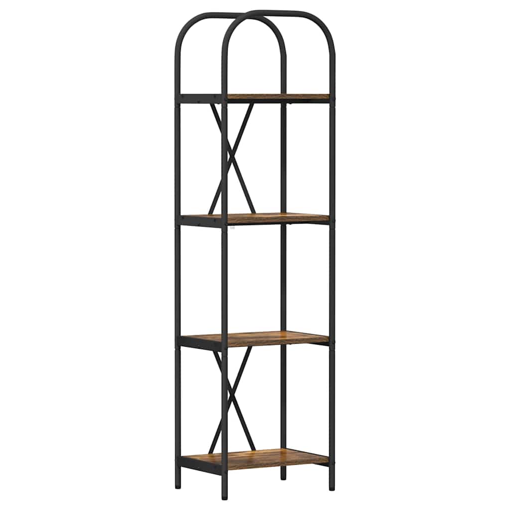 Boekenkast Gerookt eiken 40 x 30 x 146 cm Bewerkt hout is nu te koop bij PeponiXL, paradijselijk wonen!