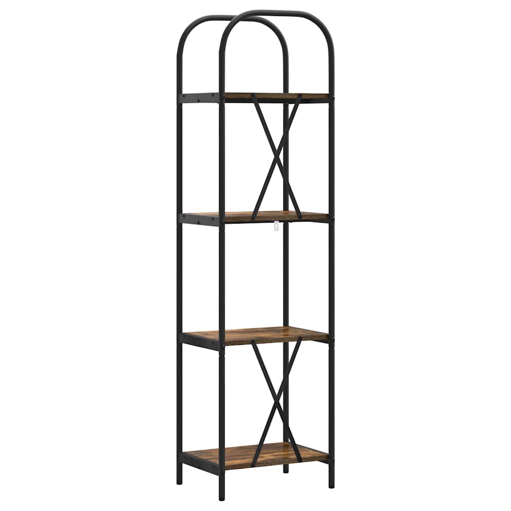 Boekenkast Gerookt eiken 40 x 30 x 146 cm Bewerkt hout is nu te koop bij PeponiXL, paradijselijk wonen!