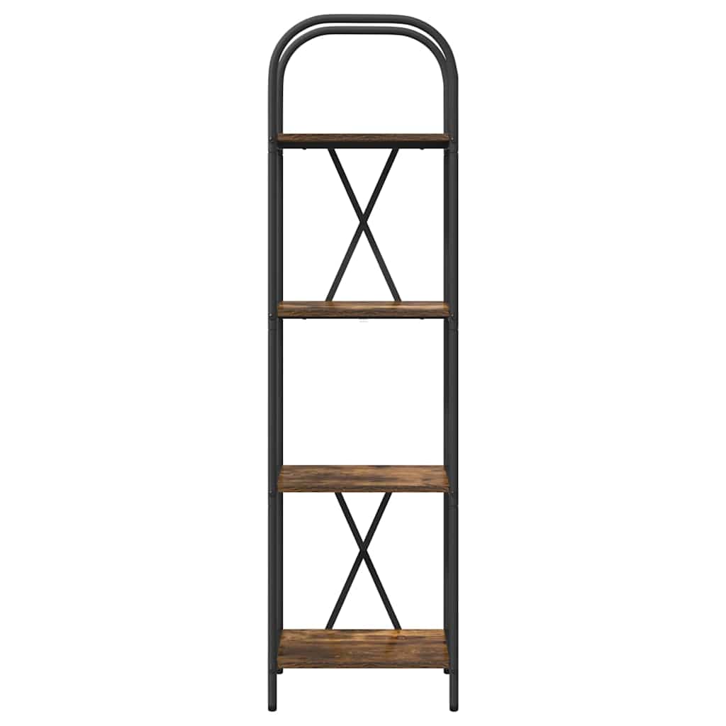 Boekenkast Gerookt eiken 40 x 30 x 146 cm Bewerkt hout is nu te koop bij PeponiXL, paradijselijk wonen!