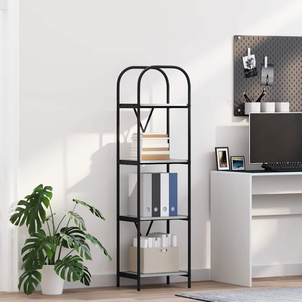 Boekenkast Grijs Sonoma 40 x 30 x 146 cm Bewerkt hout is nu te koop bij PeponiXL, paradijselijk wonen!