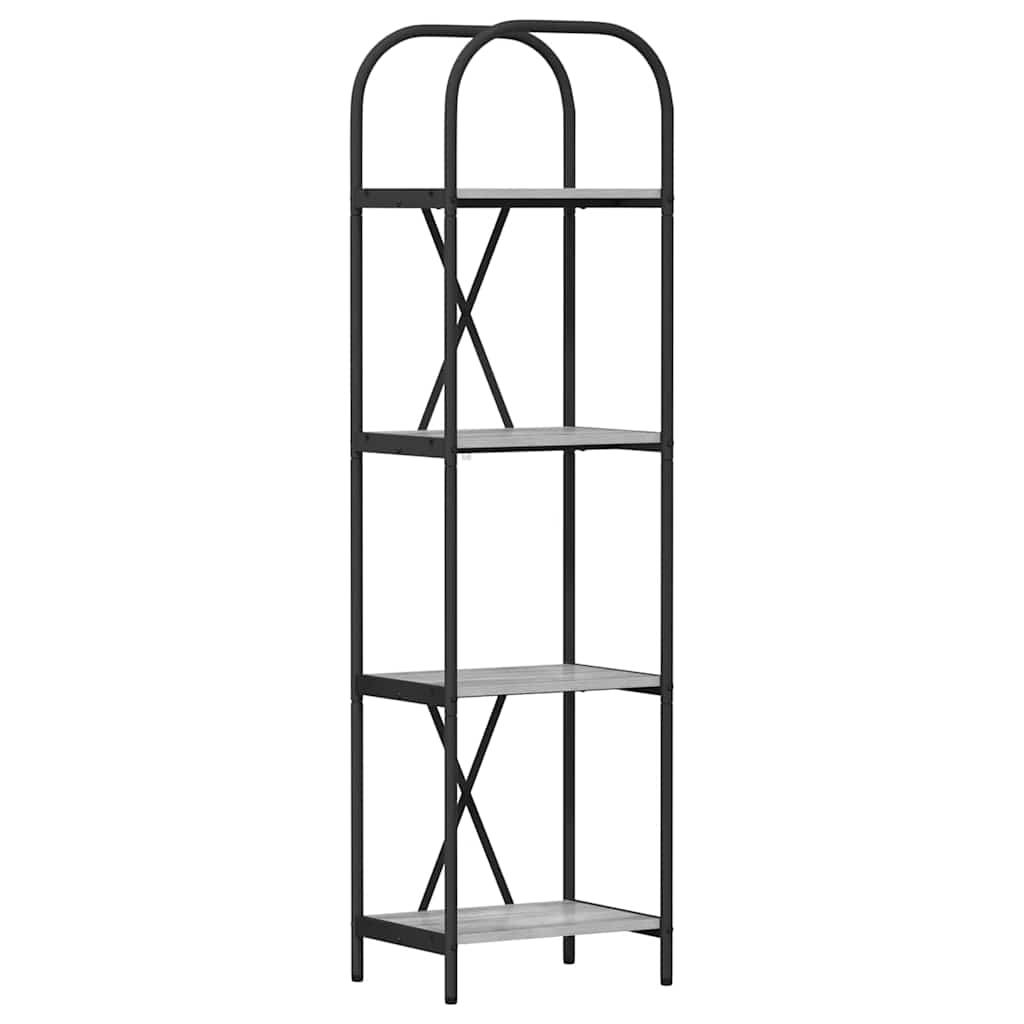 Boekenkast Grijs Sonoma 40 x 30 x 146 cm Bewerkt hout is nu te koop bij PeponiXL, paradijselijk wonen!