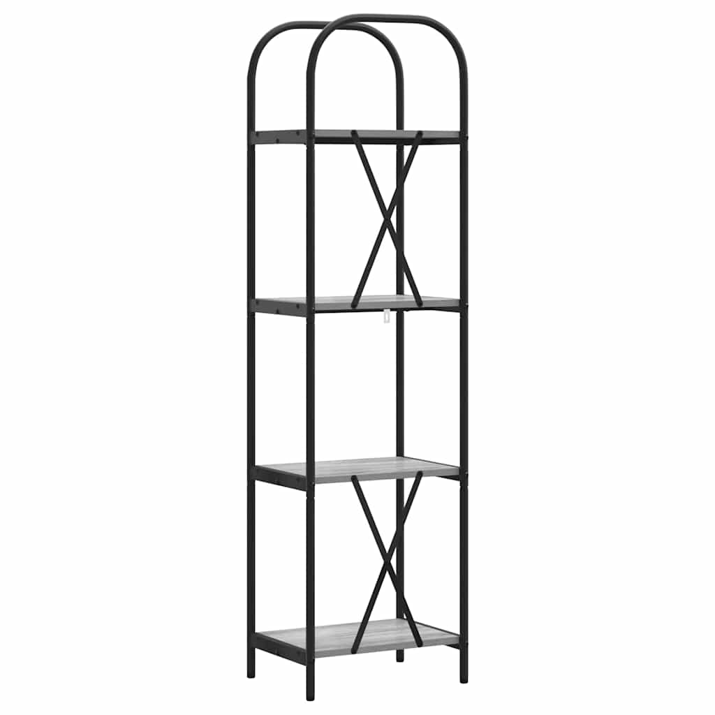 Boekenkast Grijs Sonoma 40 x 30 x 146 cm Bewerkt hout is nu te koop bij PeponiXL, paradijselijk wonen!