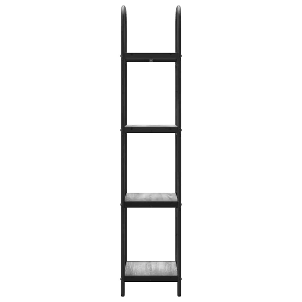 Boekenkast Grijs Sonoma 40 x 30 x 146 cm Bewerkt hout is nu te koop bij PeponiXL, paradijselijk wonen!