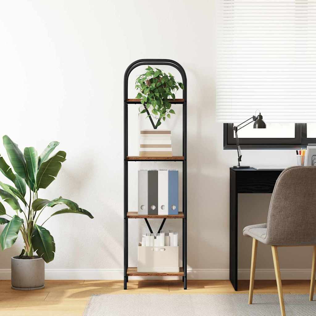 Boekenkast Oudhout 40 x 30 x 146 cm Bewerkt hout is nu te koop bij PeponiXL, paradijselijk wonen!