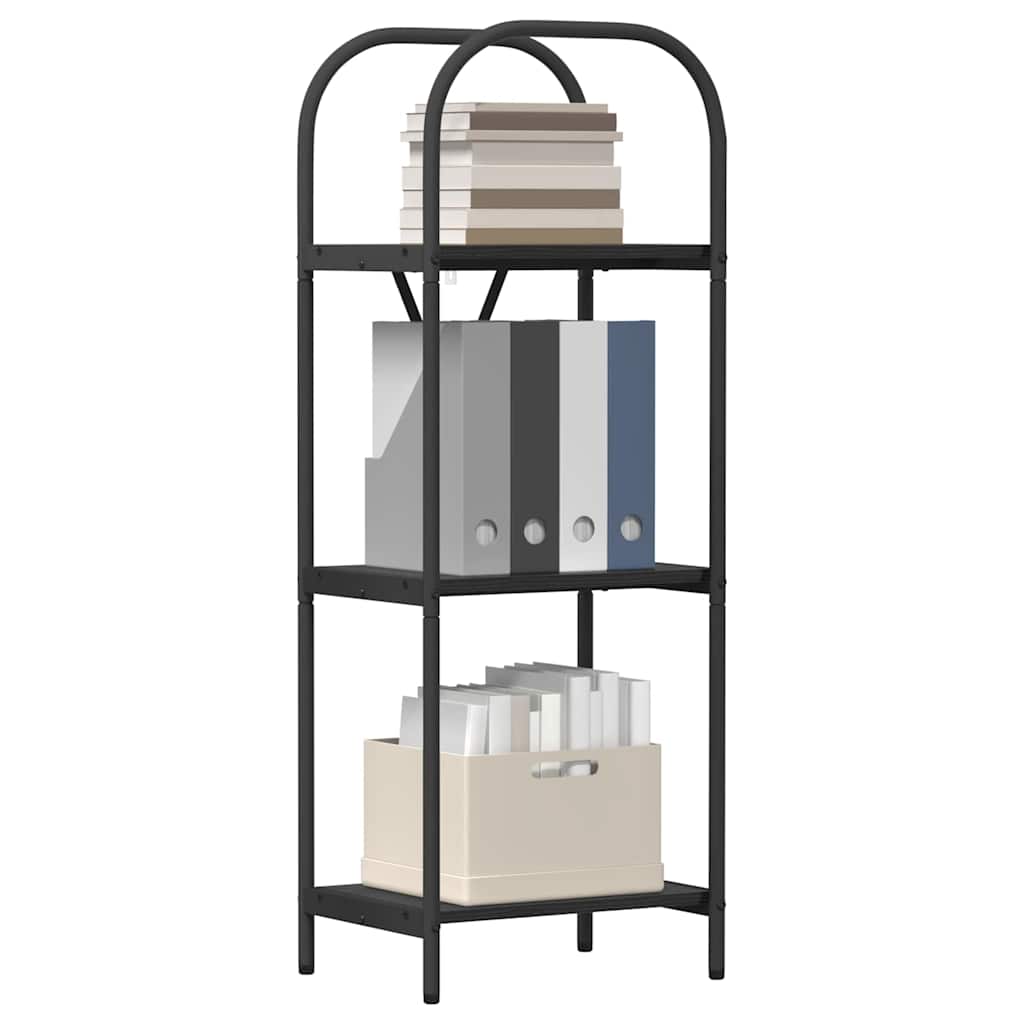 Boekenkast Zwart Eiken 40 x 30 x 109 cm Bewerkt hout is nu te koop bij PeponiXL, paradijselijk wonen!