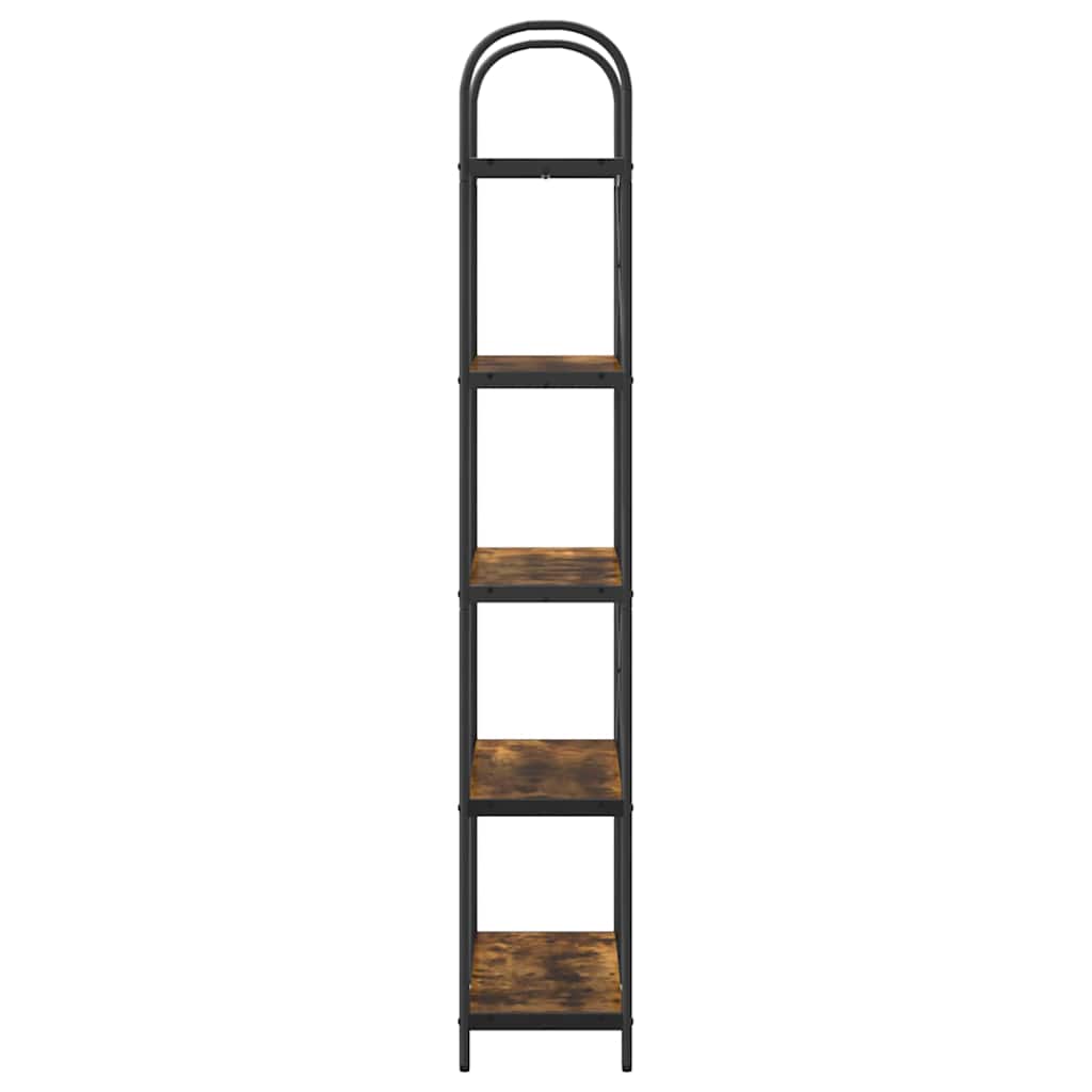 Boekenkast Gerookt eiken 80 x 30 x 183 cm Bewerkt hout is nu te koop bij PeponiXL, paradijselijk wonen!