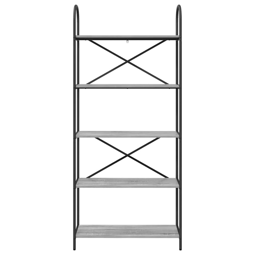 Boekenkast Grijs Sonoma 80 x 30 x 183 cm Bewerkt hout is nu te koop bij PeponiXL, paradijselijk wonen!