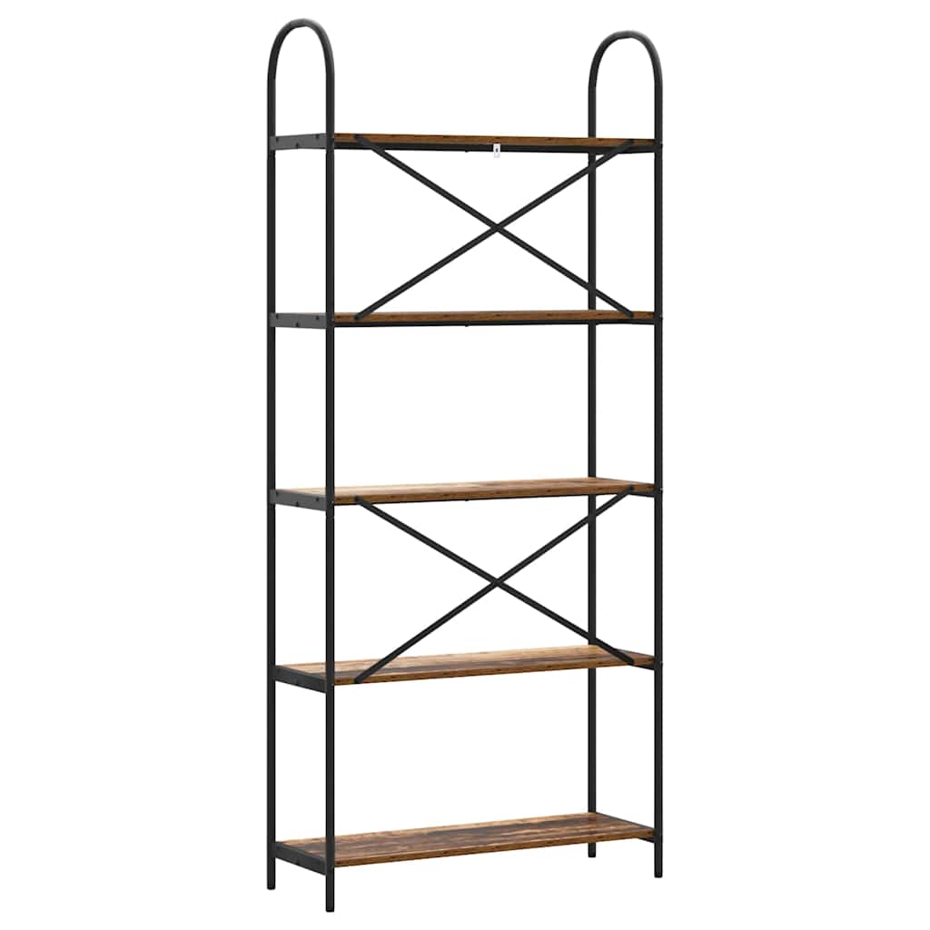 Boekenkast Oudhout 80 x 30 x 183 cm Bewerkt hout is nu te koop bij PeponiXL, paradijselijk wonen!