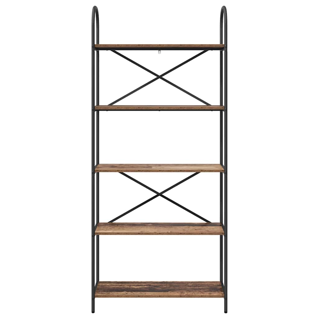 Boekenkast Oudhout 80 x 30 x 183 cm Bewerkt hout is nu te koop bij PeponiXL, paradijselijk wonen!