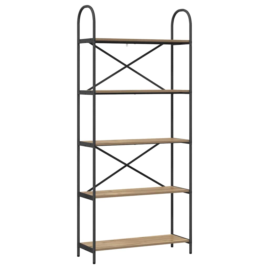 Boekenkast Artisan Eiken 80 x 30 x 183 cm Bewerkt hout is nu te koop bij PeponiXL, paradijselijk wonen!