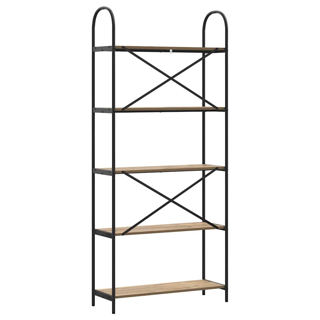 Boekenkast Artisan Eiken 80 x 30 x 183 cm Bewerkt hout is nu te koop bij PeponiXL, paradijselijk wonen!