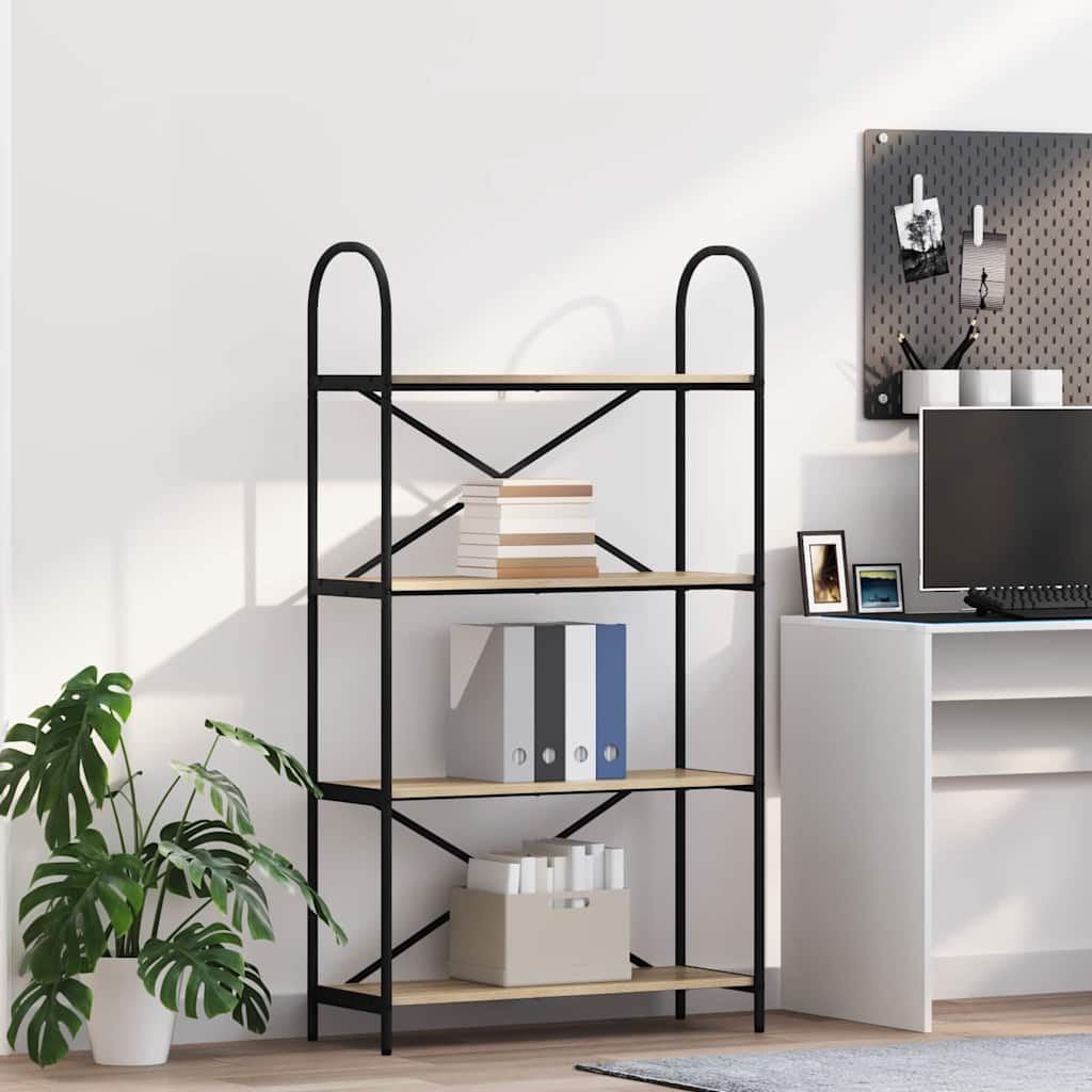 Boekenkast Sonoma Eiken 80 x 30 x 146 cm Bewerkt hout is nu te koop bij PeponiXL, paradijselijk wonen!