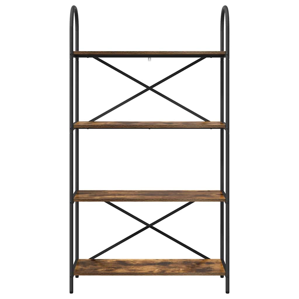 Boekenkast Gerookt eiken 80 x 30 x 146 cm Bewerkt hout is nu te koop bij PeponiXL, paradijselijk wonen!