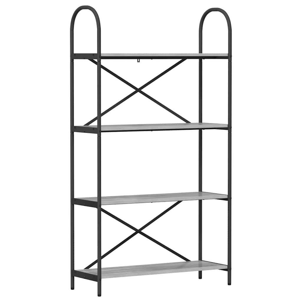 Boekenkast Grijs Sonoma 80 x 30 x 146 cm Bewerkt hout is nu te koop bij PeponiXL, paradijselijk wonen!