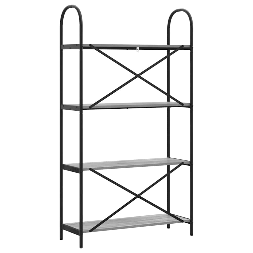 Boekenkast Grijs Sonoma 80 x 30 x 146 cm Bewerkt hout is nu te koop bij PeponiXL, paradijselijk wonen!