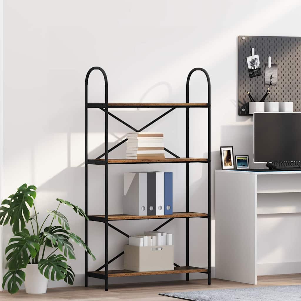 Boekenkast Oudhout 80 x 30 x 146 cm Bewerkt hout is nu te koop bij PeponiXL, paradijselijk wonen!