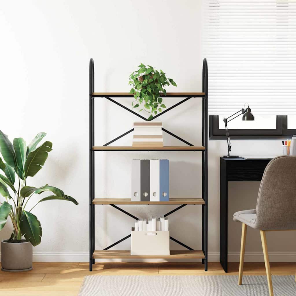 Boekenkast Artisan Eiken 80 x 30 x 146 cm Bewerkt hout is nu te koop bij PeponiXL, paradijselijk wonen!