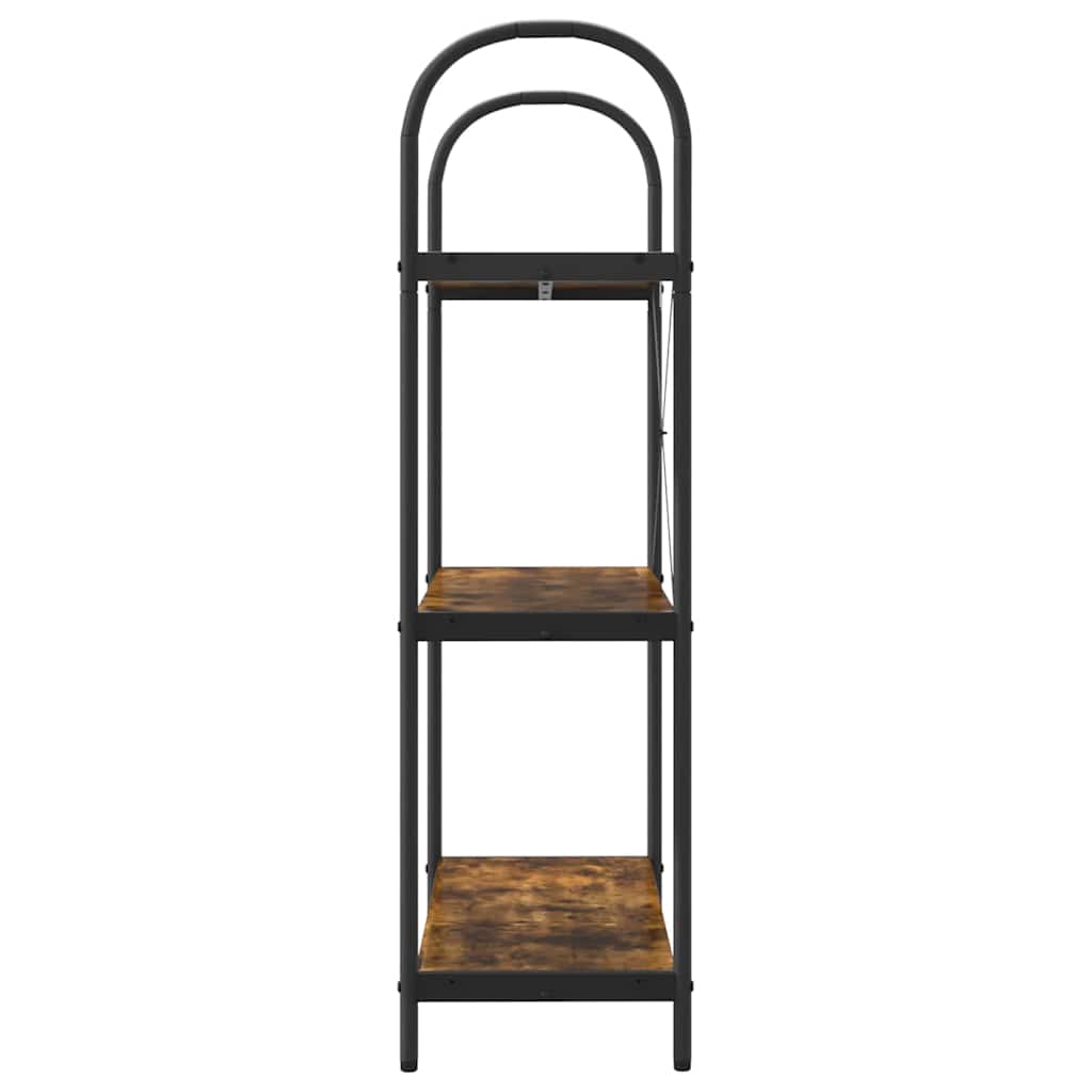 Boekenkast Gerookt eiken 80 x 30 x 109 cm Bewerkt hout is nu te koop bij PeponiXL, paradijselijk wonen!