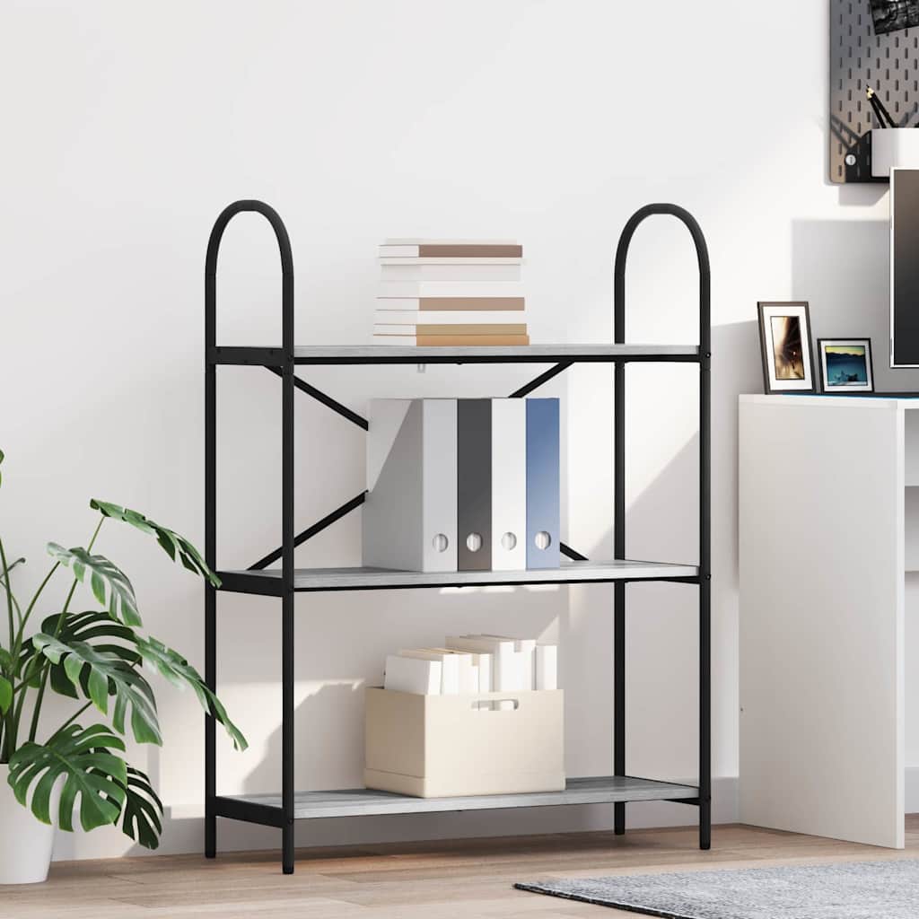 Boekenkast Grijs Sonoma 80 x 30 x 109 cm Bewerkt hout is nu te koop bij PeponiXL, paradijselijk wonen!