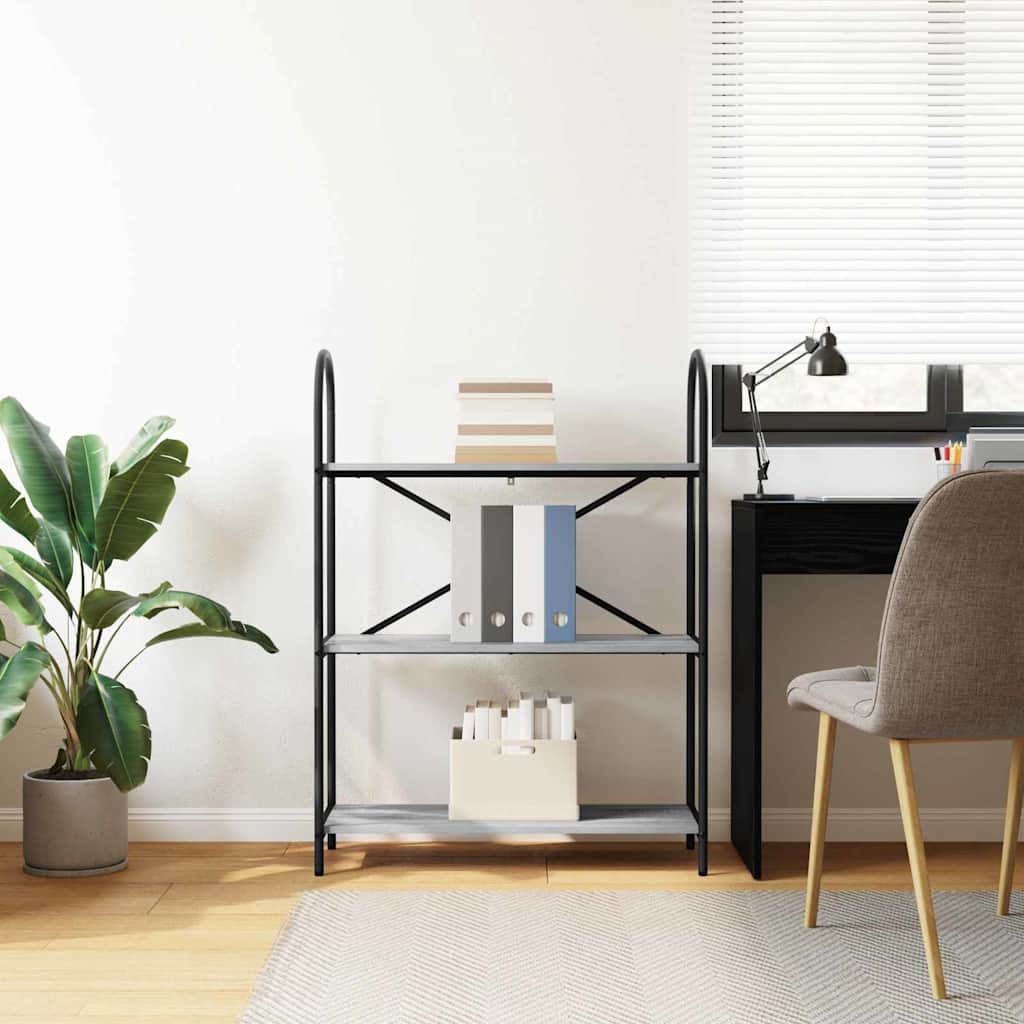 Boekenkast Grijs Sonoma 80 x 30 x 109 cm Bewerkt hout is nu te koop bij PeponiXL, paradijselijk wonen!