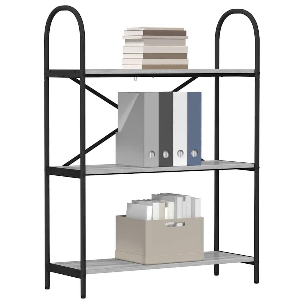 Boekenkast Grijs Sonoma 80 x 30 x 109 cm Bewerkt hout is nu te koop bij PeponiXL, paradijselijk wonen!