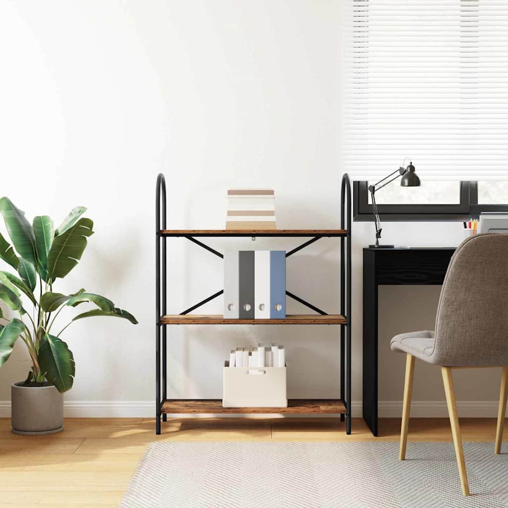 Boekenkast Oudhout 80 x 30 x 109 cm Bewerkt hout is nu te koop bij PeponiXL, paradijselijk wonen!