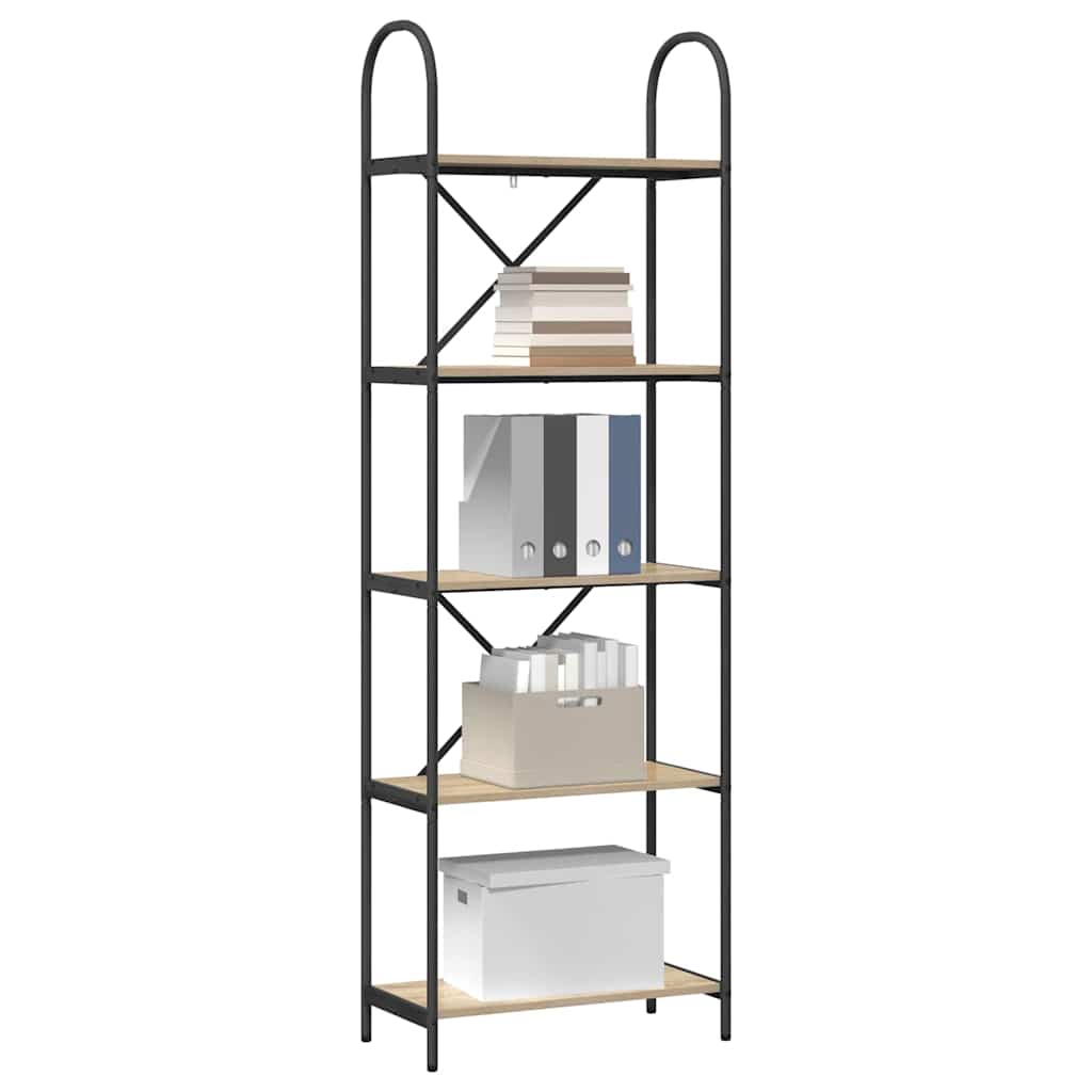 Boekenkast Sonoma Eiken 60 x 30 x 183 cm Bewerkt hout is nu te koop bij PeponiXL, paradijselijk wonen!